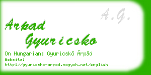 arpad gyuricsko business card